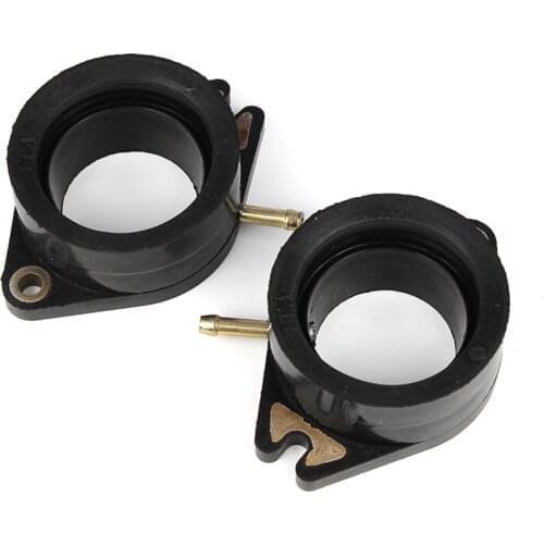 2Pcs New K&L Motorcyle Carburetor Intake Interface Adapter Joint Boot Set For Yamaha XV750 Virago 750 1988-1997