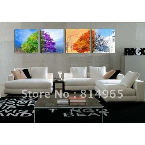 Embroidery Package 2 Sets (1 lot=2 Sets) Top Grade Luxurious Tetragenous Four Season Tree Cross Stitch 5-15Business Days