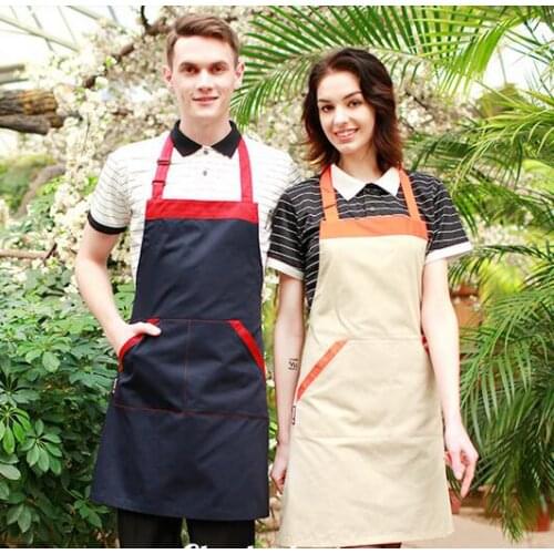 Superior quality Kitchen Cooker Chefs Apron Pinafore Front Pocket Oilproof Home Craft Baking Apron Women Men Kitchen supplies