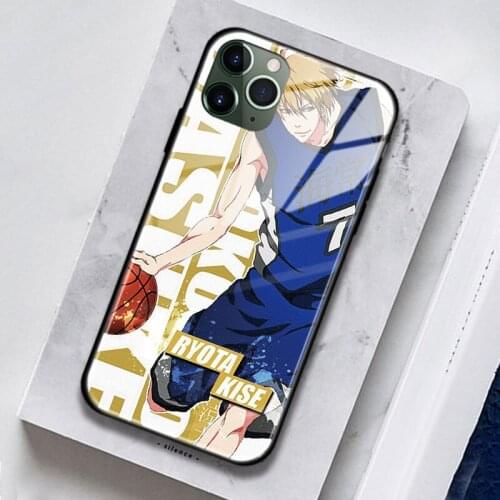 Kuroko No Basket Anime Kise Ryota Silicone Tempered Glass For iPhone SE 6s 7 8 Plus X XR XS 11 Pro Max Phone Case Cover Shell