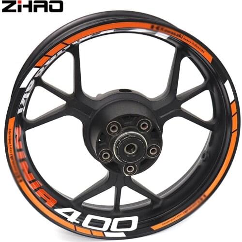 Motorcycle sticker for kawasaki ninja400 ININJA400 Motorcycle Thick Rim Strips Waterproof Reflective Stickers Wheel Decals