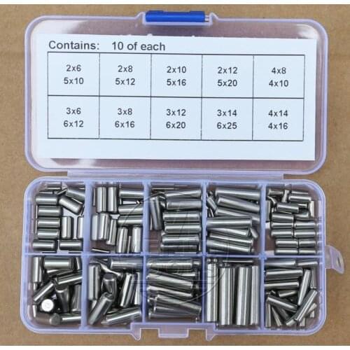 304 Stainless Steel 2 3 4 5 6mm Dowel Pin Rod Assortment Kit
