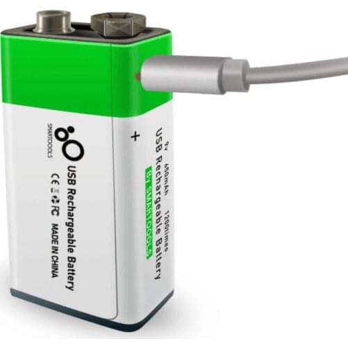 New 9V 6F22 650mAh USB lithium Rechargeable battery 9 V li-ion batteries for Multimeter Microphone Toys Remote Control