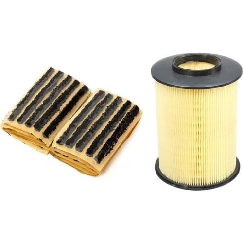 Car Engine Air Filter Cleaner With 50Pcs Car Truck Bike Tire Tubeless Puncture Seal Repair Strip Plug Tyre Kit
