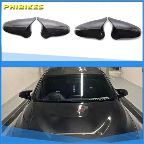 A Pair Carbon Fiber Car Door Rear View Side Mirror Cover Rearview Mirror Cap Replacement For BMW F80 M3 F82 M4 2015-2018