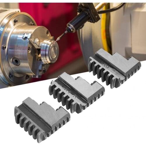 Lathe Jaw 3 Pcs Internal Jaw 4in Chuck 20CrMnTi High Strength Long Service life Chuck Jaw milling collet chuck K11-100