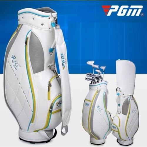 Pgm Authentic Golf Bag Women Standard Package Nylon Golf Bag Can Hold A Full Set Clubs Wheels Stand Flight Aviation Bags D0478
