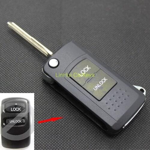 PINECONE for MITSUBISHI PAJERO V73 OUTLANDER GRANDIS 2 Buttons Uncut Brass Blade Modified Remote Blank ABS Key Shell 1 PC
