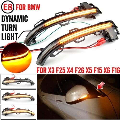 For BMW X3 X4 X5 X6 F25 LCI F26 F15 F16 2014-2018 Side Rearview Mirror Indicator Blinker Light Sequential Dynamic Turn Signal