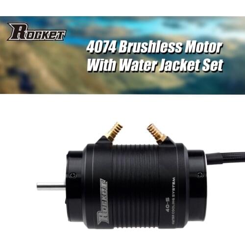 Rocket Water Jacket Set with Rocket 4074 1700KV 4P Brushless Sensorless Motor for Traxxas M41 Catamaran Spartan 1000mm RC Boat