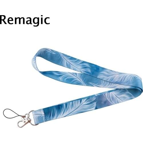 Peafowl Feather Texture Leaves Lanyard for Keys Phone Cool Neck Strap for Camera Whistle ID Badge Cute webbing ribbons