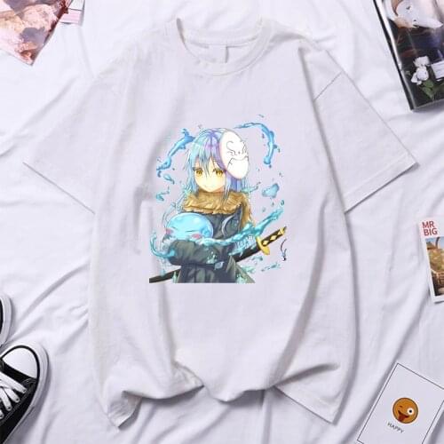 Rimuru Tempest Tensei Shitara Slime Datta Ken 2021 Cartoon Anime T Shirts Funny Manga Tops Graphic T Shirts Slime Rimuru Tempest
