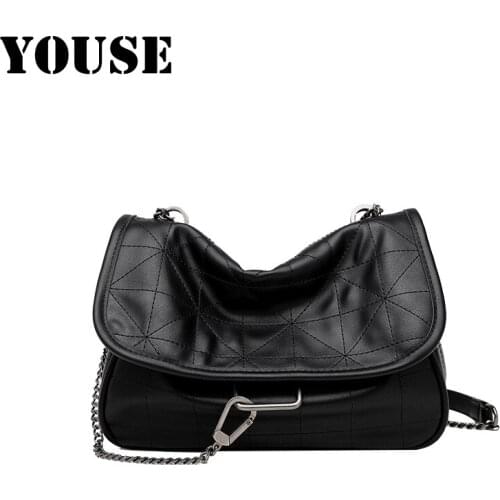 YOUSE Brand New Shoulder Bag Soft Chain Cross-body Bags Fashion Trend Retro Slanting Shoulder Bag for Women Fashionable Purses