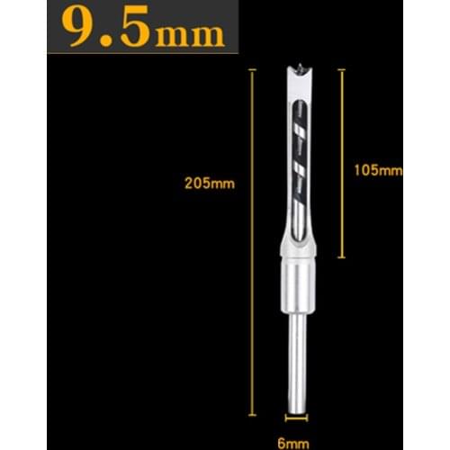 6PCS HSS Twist Drill Bits Square Auger Mortising Chisel Drill Set Square Hole Woodworking Drill Tools Kit Set Extended Saw BH01