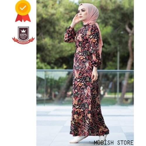 Gingham Fabric Unlined Muslim Fashion |New Season| Turkish Womens Clothing Modest Dress Dubai Abaya Turkey Islam