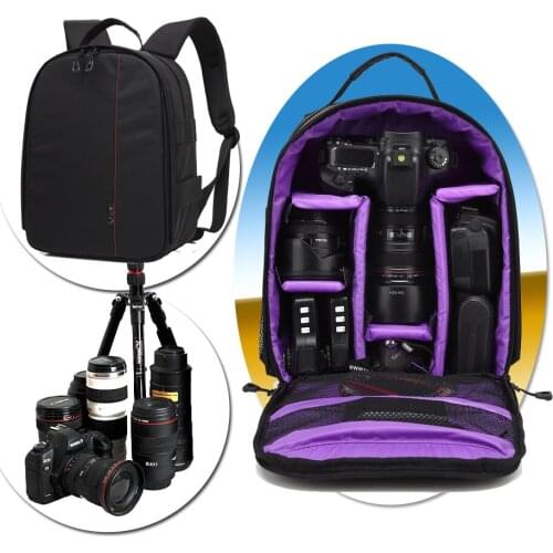 Waterproof Camera Backpack Bag Case For Canon 750D 200D 77D 5DIV Nikon D7500 D7200 D5300 D5200 D3400 D810 Sony A7 II III A77 A99