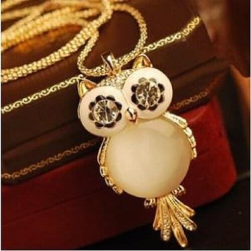 6pcs High quality statement necklace chunky antique Owl Pendant Necklace Fashion Women 0132