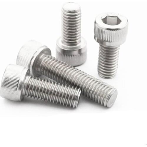 2pcs 7/16-14*7/8 Inch Length 304 Stainless Steel US UNC Coarse Thread Allen Head Screw Cap Hex Hexagon Socket Bolt