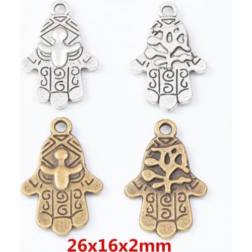 35 pieces of retro metal zinc alloy hand pendant for DIY handmade jewelry necklace making 7543