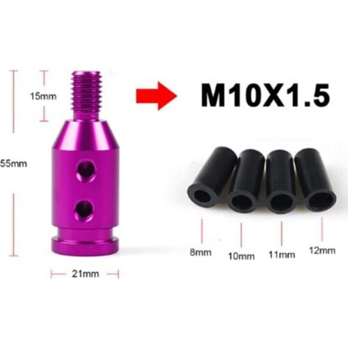Aluminum Shift Knob Adapter for BMW Mini Non Threaded Shifters 10x1.5mm Purple
