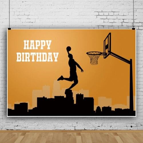 Basketball Theme Handsome Basketball Studio Photography Background Cloth Birthday Party Decors Photo Digital Backdrop Photocall