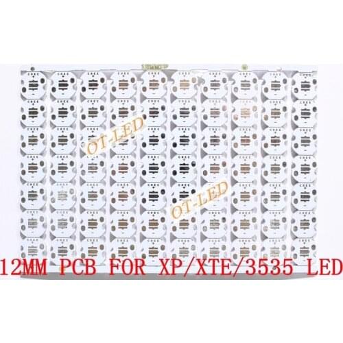 Freeshipping!12MM CREE XPE/XPG/XTE/3535 LED PCB/ Aluminum base plate/ Circuit board/PCB LED board 100pcs/lot