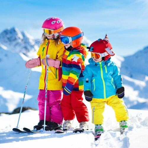 Kids Ski Gloves Plus Warm Children Snow Mittens Winter Non-slip Boy GirlS Mittens Waterproof Children Gloves Waterproof