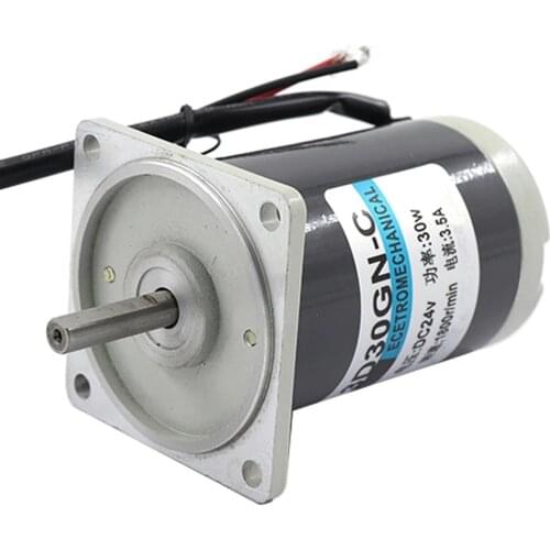 DC 12V 24V 30W Motor High Speed 1800rpm Permanent Magnet Forward Reverse Motors Electric 12 V Volt Can Adjustable Speed DIY