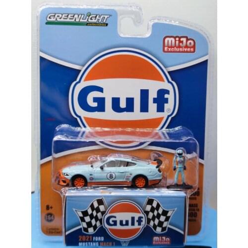 Ford Mustang 2021 Die-cast 1:64 Scale Macn 1 Racer Gulf Static Display Adult Collection Gift DIY Scene Toys for Boys
