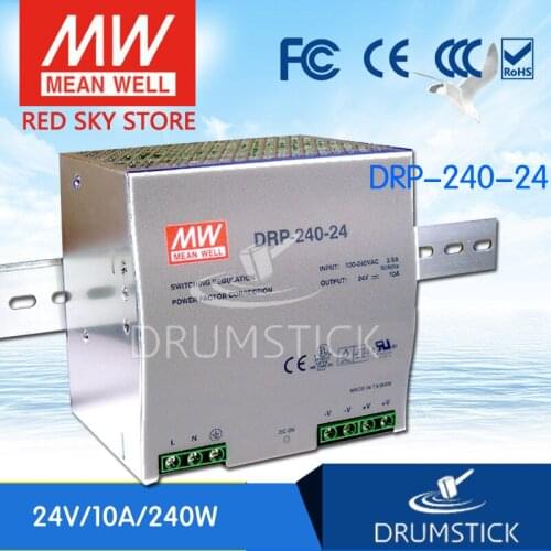 Steady MEAN WELL DRP-240-24 24V 10A DRP-240 24V 240W Single Output Industrial DIN Rail Power Supply