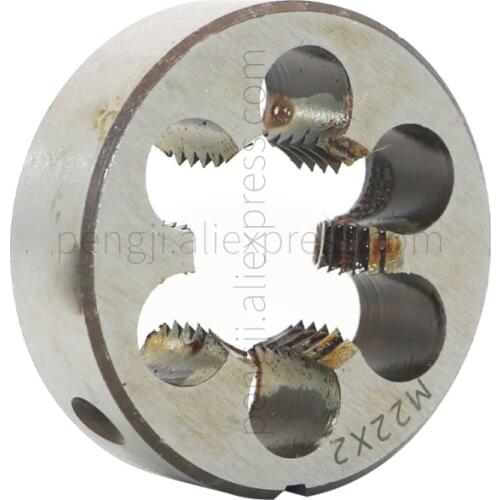 HSS 22mm X 2 Metric Right Hand Round Die, Machine Thread Die M22 X 2mm Pitch for Mold Machining, Alloy Steel Material