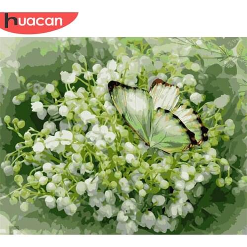 HUACAN DIY Pictures By Number Kits Home Decor Painting By Numbers Butterfly Animal Drawing On Canvas HandPainted Art Gift