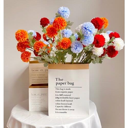 Nordic table tennis chrysanthemum simulation flower indoor home furnishings decoration photography props bouquet anti ball