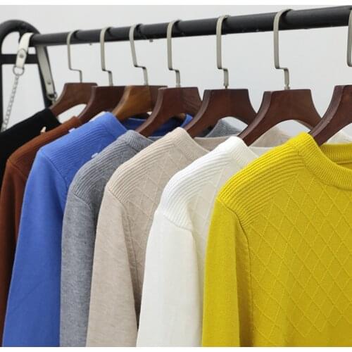 Delicate and Soft New Products Mens Solid Color Base Sweater 2020 Autumn and Winter Round Neck Sweater