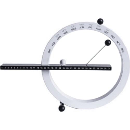 Creative Magnetic Ball Wall Clock Perpetual Wall Calendar Novelty Home Decor European Style Living Room Bedroom Ornaments