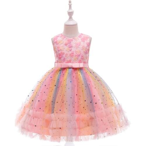 Summer Princess Party Vestidos Childrens Dresses Flower Girls Wedding Dress Kids Prom Dresses For Girls Elegant Baby Clothes