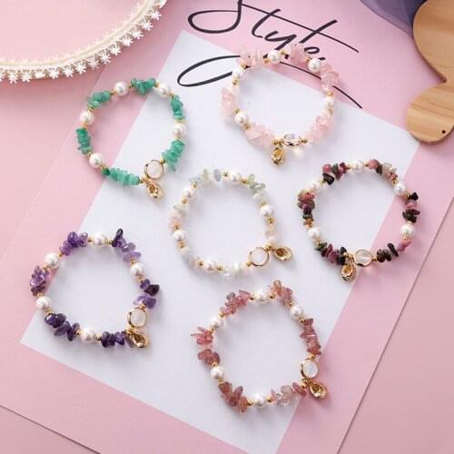 YADA ins Fashion Irregular shells Bracelets&Bangles For Women conch beads Bracelets Crystal Jewelry Bracelet wholesale BT200357