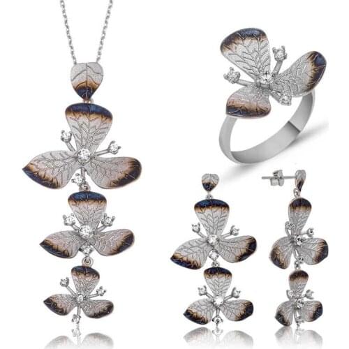 Original silver , Flower Set ,Most Special Jewelry Sets Suitable and Quality Products Types