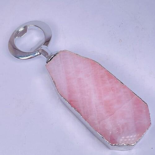 Natural Rose Quartz Beer Bottle Opener Bar Kitchen