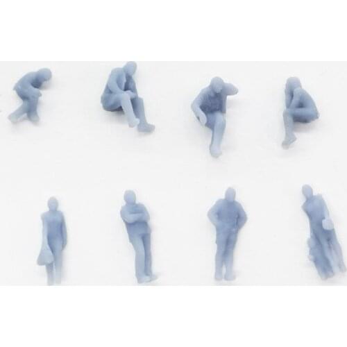 Outland Models Train Station Passenger Figurine Set 1:160 N Scale Railway Scenery