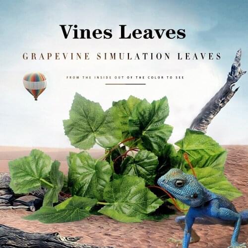 Reptile Jungle Vines Terrarium Leaves Lizard Gecko Habitat Tank Decor for Frogs Snakes Amphibians