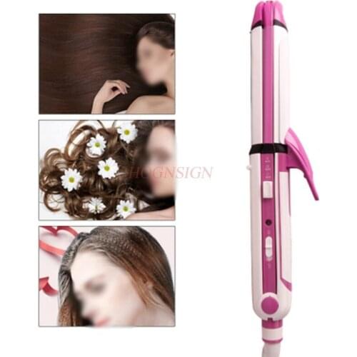 Hair rolls Three-in-one plywood large roll inside buckle hair curler electric curling rod student hair straight hair corn hot
