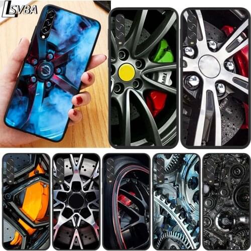 Sports car Wheels rims vehicle for Samsung Galaxy A90 5G A80 A70S A70 A60 A50 A50S A40 A30S A20S A20E A20 A2 Core A10 Phone Case