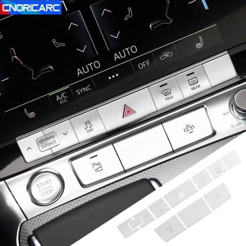 Car Styling Central Control Buttons Cover Alarm Switch Stickers Trim For Audi A6 C8 2019-2020 Automobile Interior Accessories