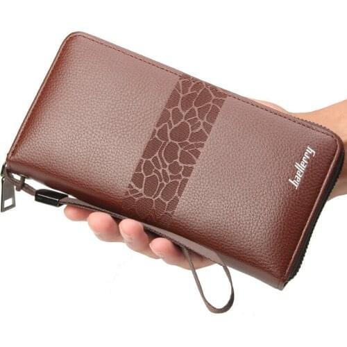 Handbag For Male Brand PU Leather Wallet Men Clutch Bag Leather Wallet Card Holder Coin Purse Zipper Male Long Wallets