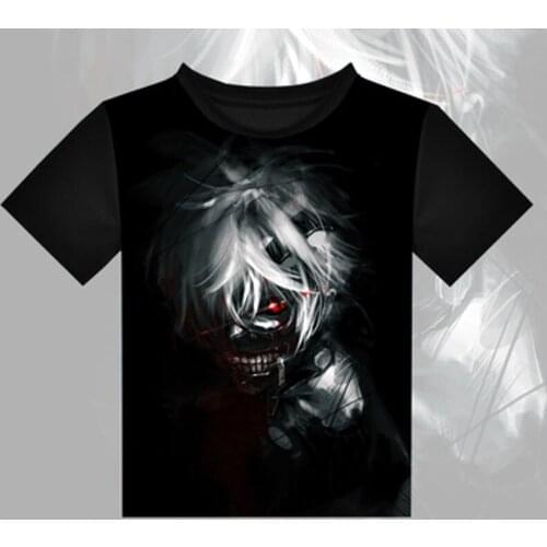 Tokyo Ghoul T-shirts Anime Kirishima Touka Kaneki Ken Cosplay T shirt Casual Breathable Tops Tees New