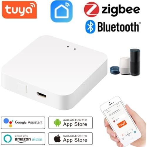Tuya Zigbee+Bluetooth-compatible Smart Hub, Wireless Gateway Bridge For APP Voice Remote Control, Works With Alexa Google Home