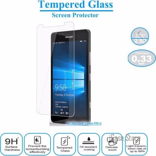9H Hardness Tempered Glass For Microsoft Nokia Lumia 950XL 950 XL Dual SIM Screen Protector Explosion-Proof Film + Clean Kits