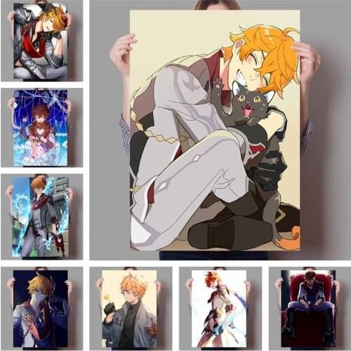 Japanese Anime Figure Genshin Impact Wall Art Canvas Painting Nordic Posters And Prints Wall Pictures For Living Kids Room Decor
