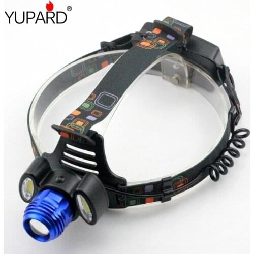 YUPARD Adjust Zoomable Zoom IN/OU T6 LED+2*COB LED Headlamp high bright focus Headlight Waterproof 18650 rechargeable battery